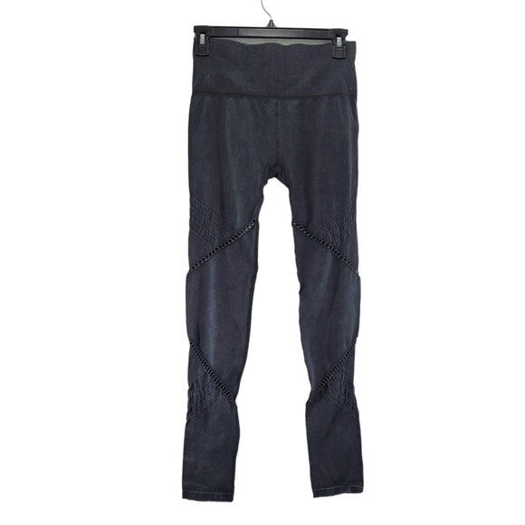 S Soul by Soulcycle Moto Cutout Soft Black Charcoal Compression Leggings Skull - Picture 3 of 9